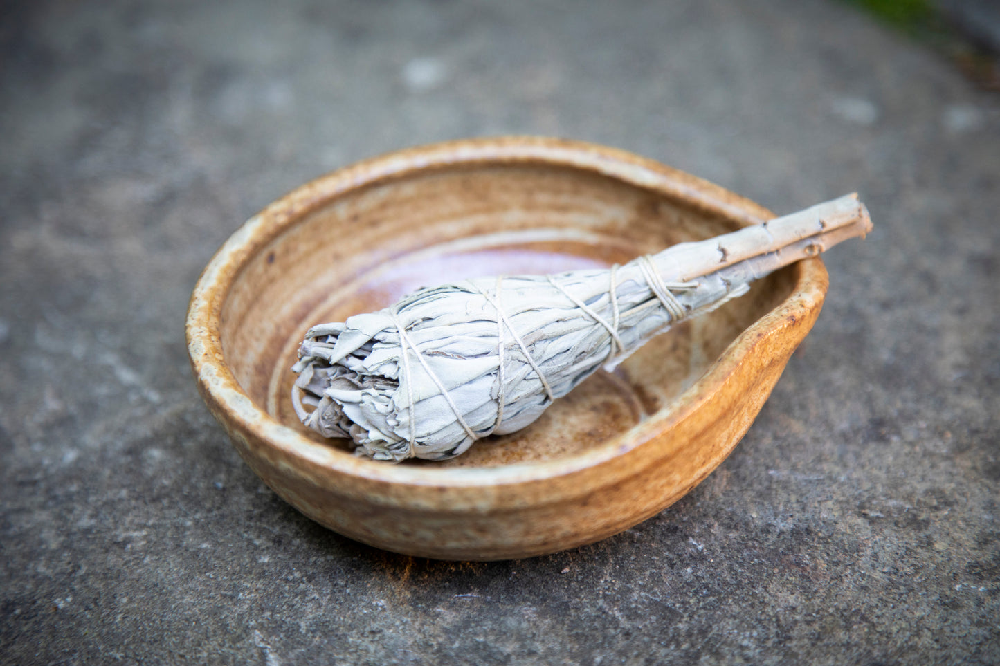 Handcrafted Ceramic Smudge Bowl and Sage